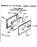 Oven door section