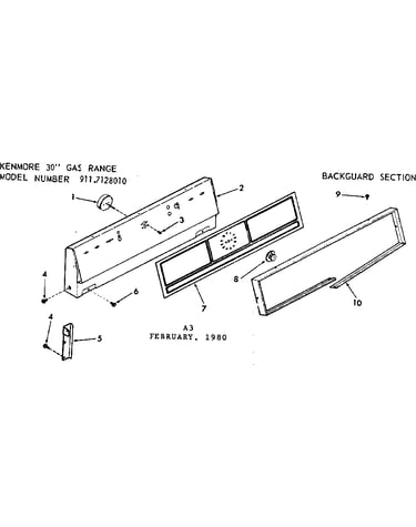 Backguard section