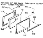 Kenmore 9117128010 oven door section diagram