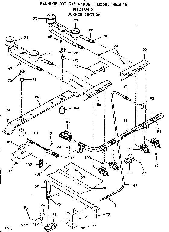 Burner section