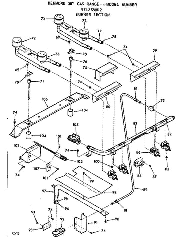 Burner section