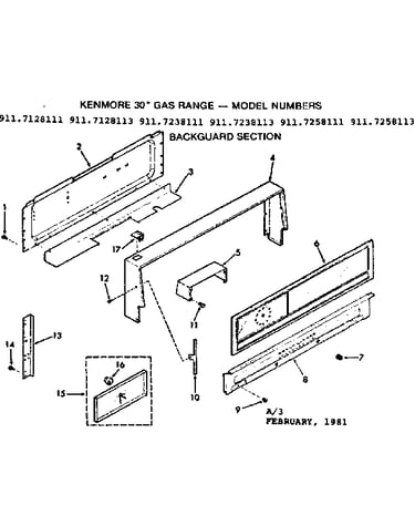 Backguard section