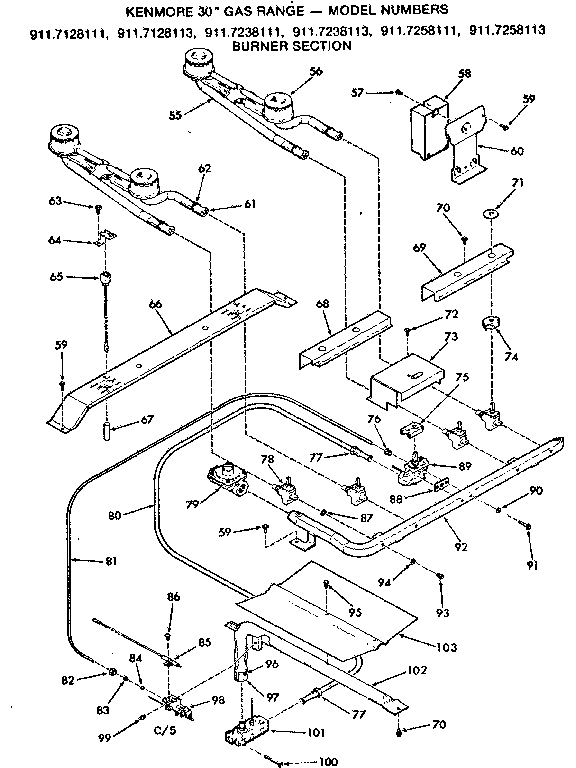 Burner section