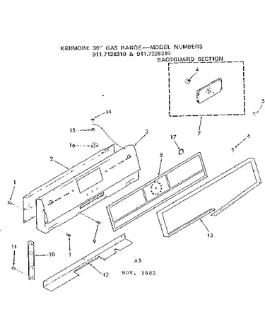 Backguard section