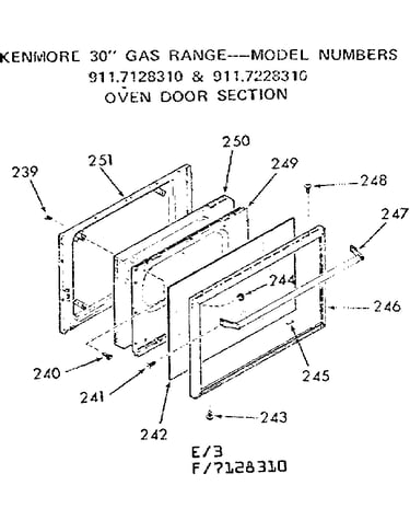 Oven door section