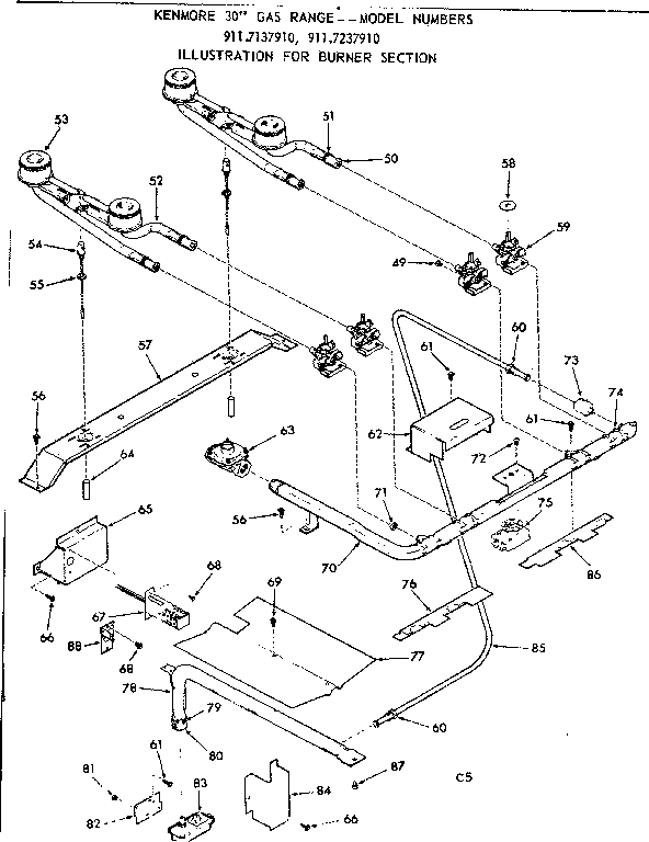 Burner section