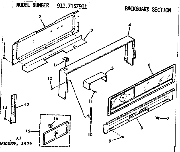 Backguard section