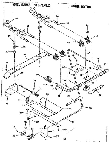 Burner section