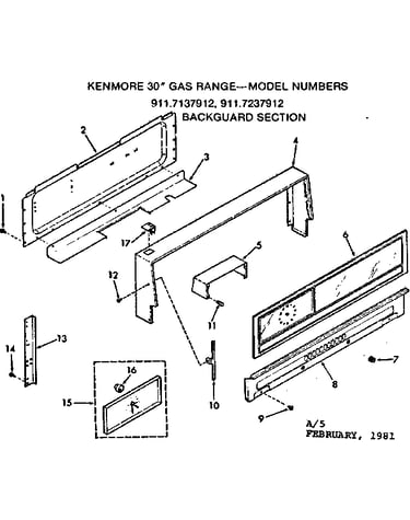 Backguard section