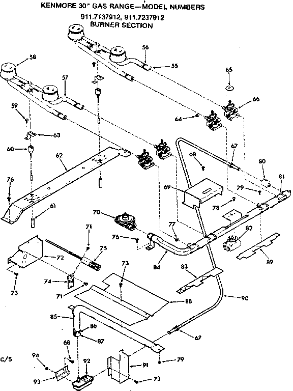 Burner section