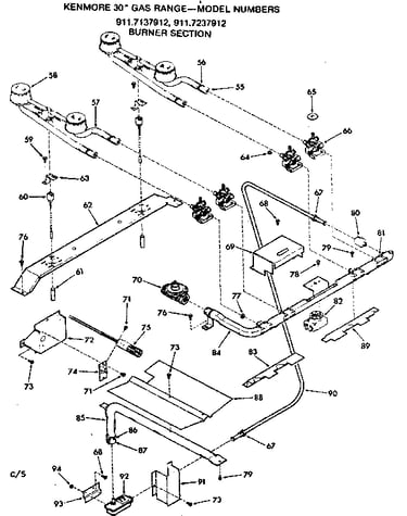 Burner section
