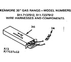 Kenmore 9117137912 wire harnesses and components diagram