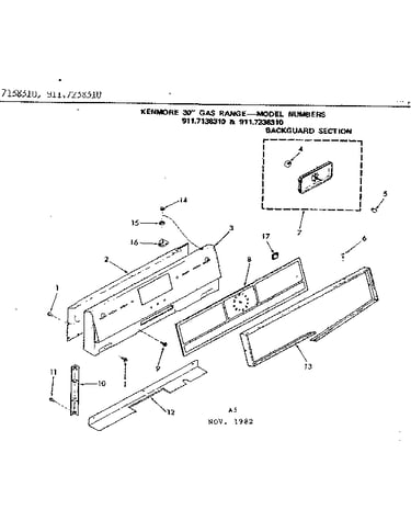 Backguard section