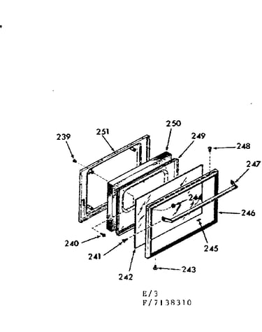 Oven door section