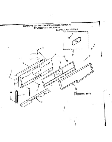 Backguard section