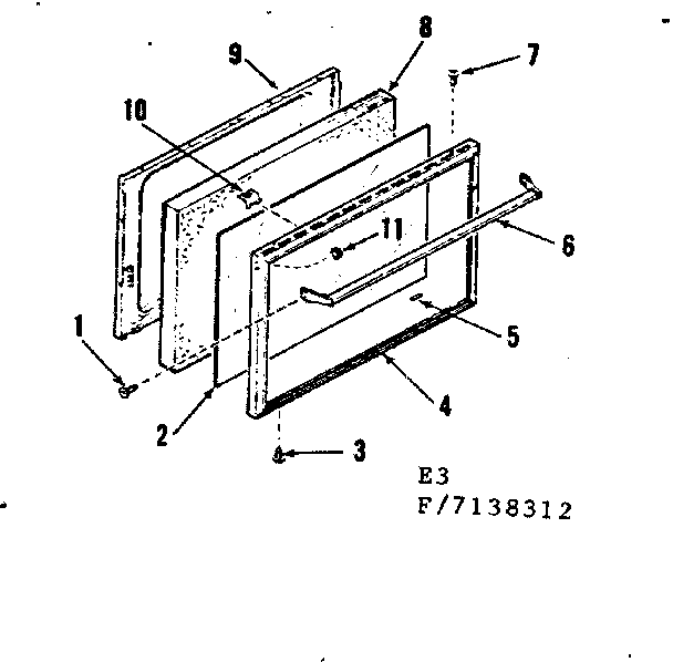 Oven door section