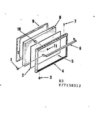 Oven door section