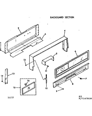Backguard section