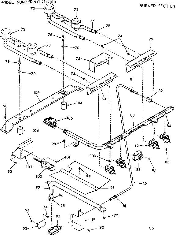 Burner section