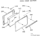 Kenmore 9117147810 oven door section diagram