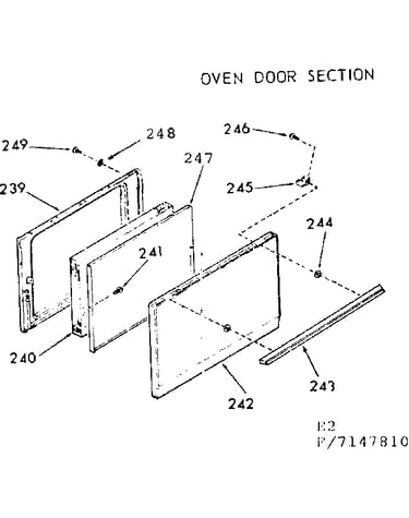 Oven door section