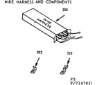 Kenmore 9117147810 wire harness and components diagram
