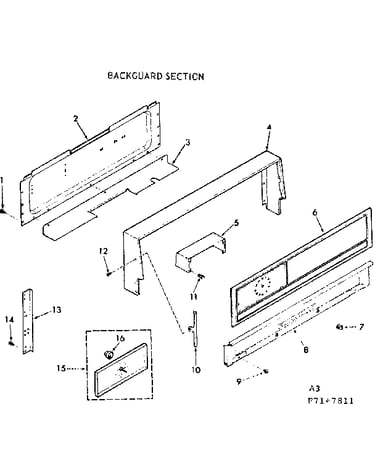 Backguard section