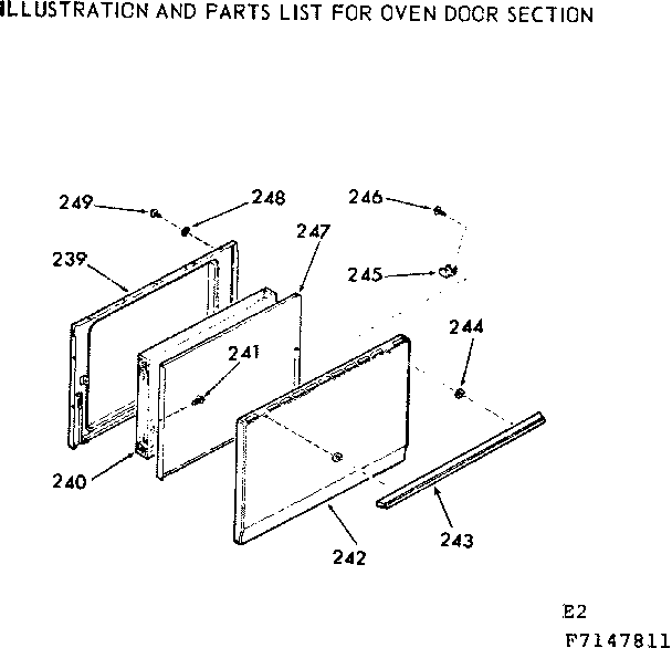 Oven door section
