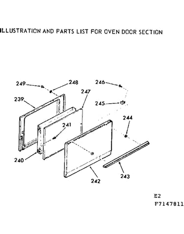 Oven door section