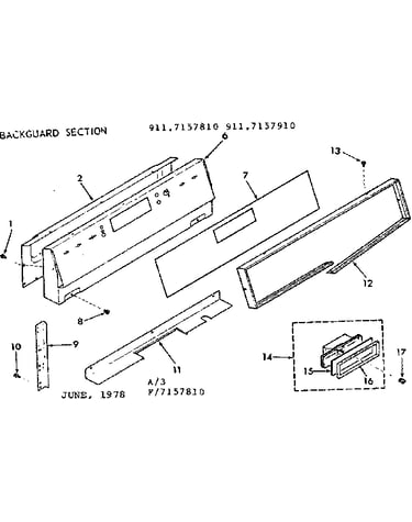 Backguard section