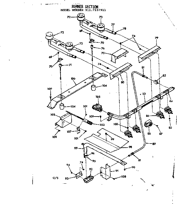 Burner section
