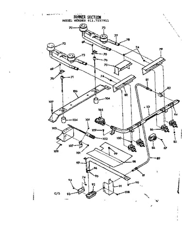 Burner section