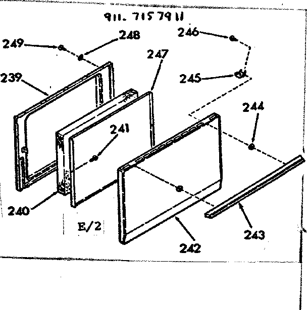 Oven door section