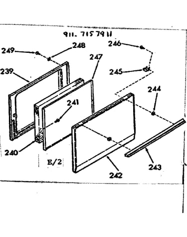 Oven door section
