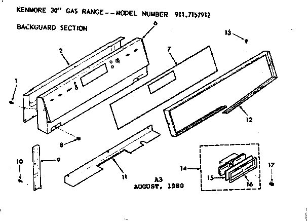 Backguard section