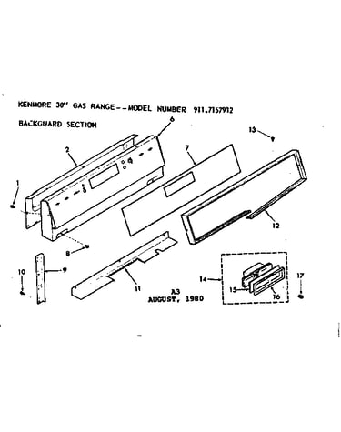 Backguard section