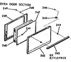 Kenmore 9117157912 oven door section diagram