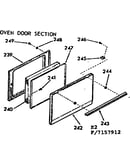 Oven door section