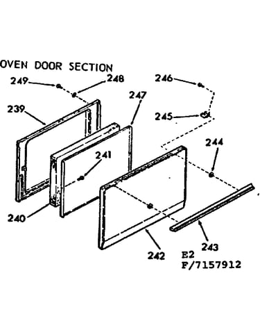 Oven door section