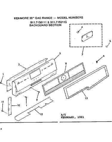 Backguard section