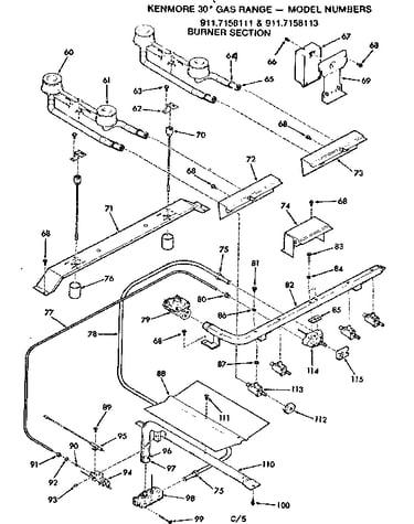 Burner section