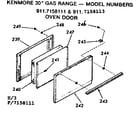 Kenmore 9117158111 oven door diagram