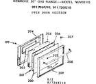 Kenmore 9117168210 oven door section diagram
