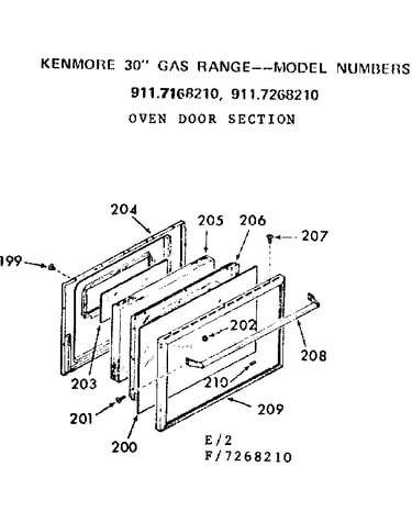 Oven door section