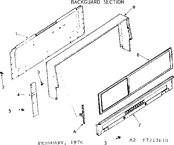 Backguard section