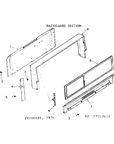Backguard section