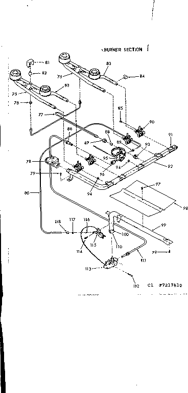 Burner section