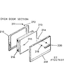 Oven door section