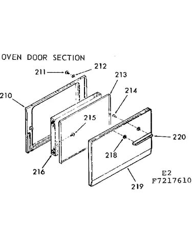 Oven door section