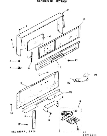 Backguard section